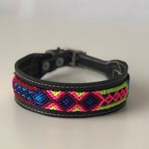 DOG COLLAR HAND WOVEN 100% LEATHER STRAP